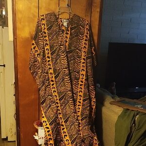 Vibrant Patterned Kaftan Dress